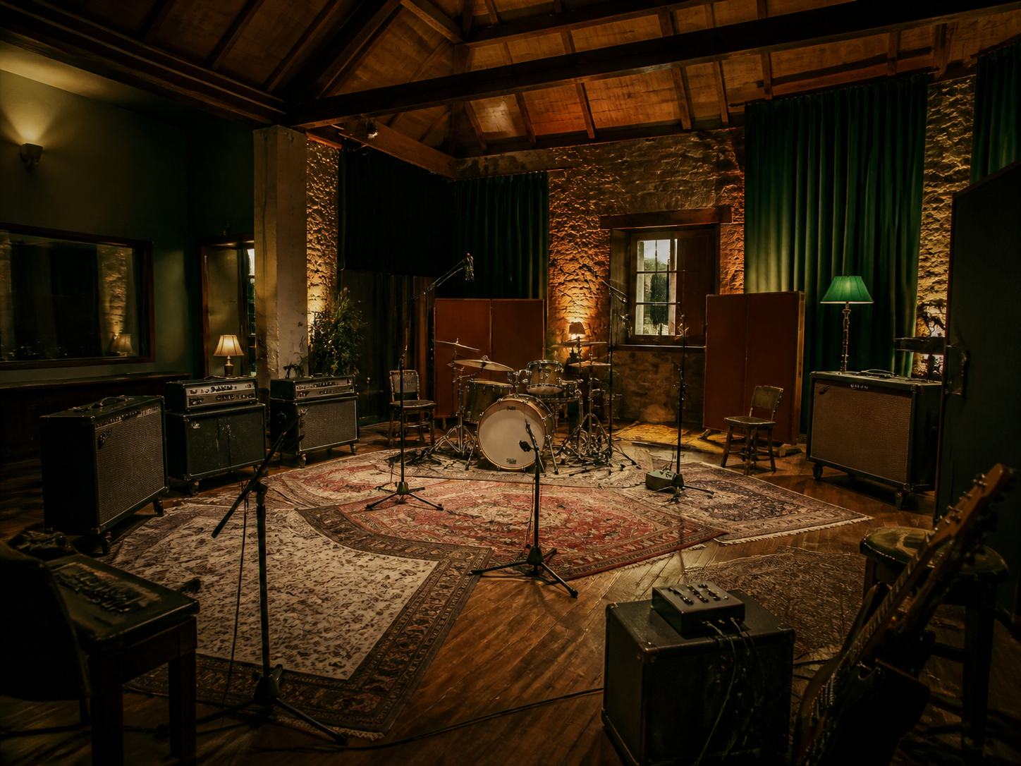Grande live room organisée en cercle